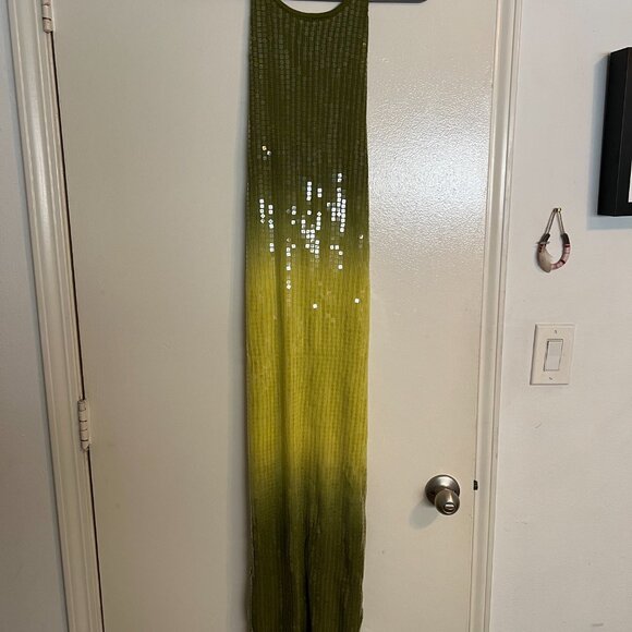 Rat & Boa Lime Sequin Midi Dress - Picture 6 of 8